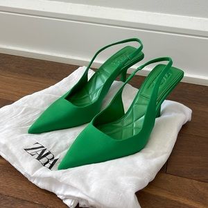 Zara green heels